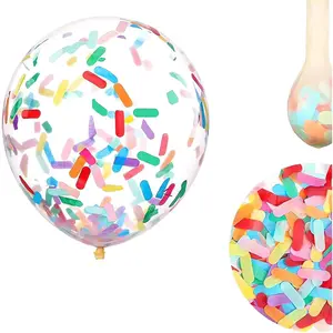 Confetti Balloons/candy confetti balloons/Ice cream sprinkle balloons/birtthday party confetti balloons for shower/birthday party/family parties 25pcs
