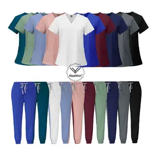 Men Scrubs Uniforms Sets Top Sale Uniforms Two Piece Stretch Spandex Pants Scrubs Suit