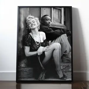 Marilyn Monroe Poster, Tupac Poster, Black and White