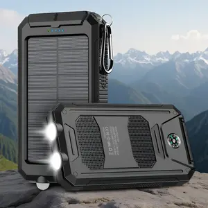 10000mAh Solar Power Bank | Waterproof | LED Flashlight | Compass | USB-C Fast Charging | Outdoor Emergency Portable Chargert,#SolarPowerBank #PortableCharger #OutdoorCharger #CampingGear #FlashlightPowerBank