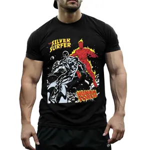 Silver Surfer vs Human Torch Tee Shirt - Unisex Crewneck Gift for Fan - Casual Top Made in USA