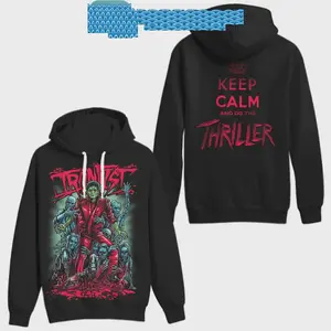 Michael Jackson Halloween Ironfist Keep Calm And Do The Thriller Hoodie T-Shirt AOP All Over Print 3d Hoodie