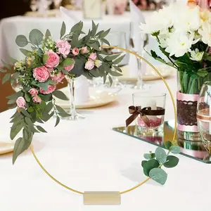 Garland hoop furniture decoration ornaments with wooden brackets DIY dream catcher wedding floral decoration