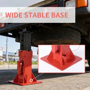 Heavy Duty 12 Ton Pin-Type Jack Stands, 2 Pack for Cars, Trucks, SUVs, Trailers – Black+Red Adjustable Height 11"-18.5" – Quick-Release Lock – Professional Support