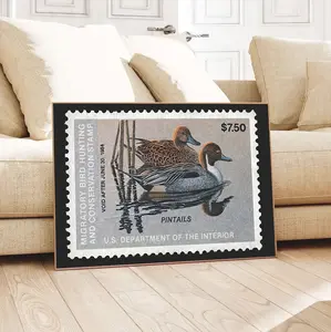 Retro Duck Hunting 1984 Poster Unframed, Outdoors Wildlife Print, Rustic Cabin Wall Art, Gift for Hunter Dad, Vintage Lodge Home Decor