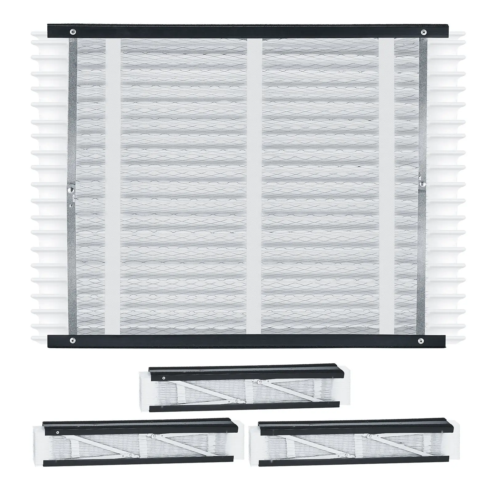 Air Filter Pack MERV 11 Electrostatic Pleated HVAC Furnace Filter Set 4-Pack 20 X 25 X 4 Inches For Home Air Quality Enhancement, Efficient Particulate Reduction, Compatible With Most Furnaces And HVAC Systems