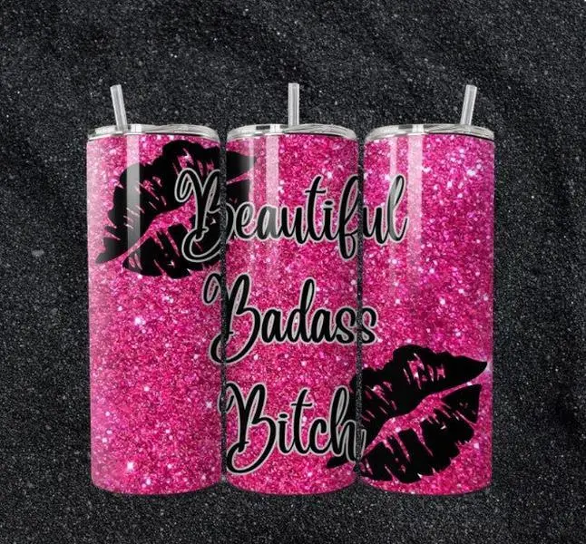 Beautiful Badass Bitch Vacuum Flask, Stylish Insulated Kitchenware Drinkware for Daily Use, Flasks