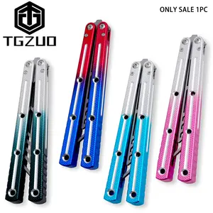 Tgzuo Balisong, Aluminum Alloy Handle, Four Colors Available, Ideal for Beginners, Beginner Friendly, Durable & Lightweight Design, 1pc Flip Tool