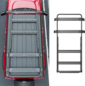 [Fits 21-26 Bronco] Roof Rack Compatible with 2021-2026 Ford Bronco 4 Door Roof Rack Cross Bars Cargo Carrier Cargo Basket Cross Bars Replacement for 2021-2026 Ford Bronco Accessories
