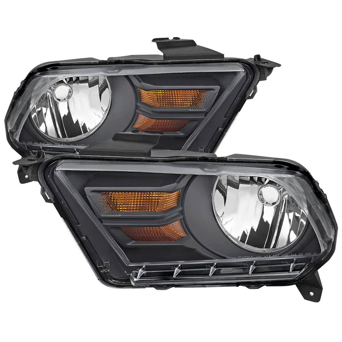 2010-2014 Ford Mustang Factory Style Headlights (Matte Black Housing/Clear Lens) 2010-2014 Ford Mustang Factory Style Headlights (Matte Black Housing/Clear Lens)