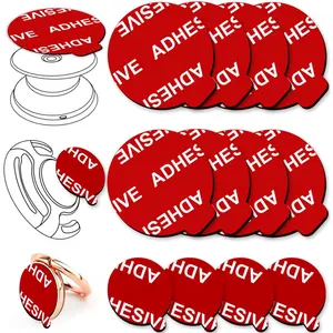 8 Pack Sticky Adhesive Compatible with Socket Base, Double-Sided Replacement Tape for Collapsible Grip & Stand , 4 count Sticker Pads for   Phone Holder
