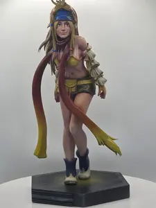 Final Fantasy X-2 Rikku Figurine | Hand-Painted 16K Resin Statue, Collectible Art