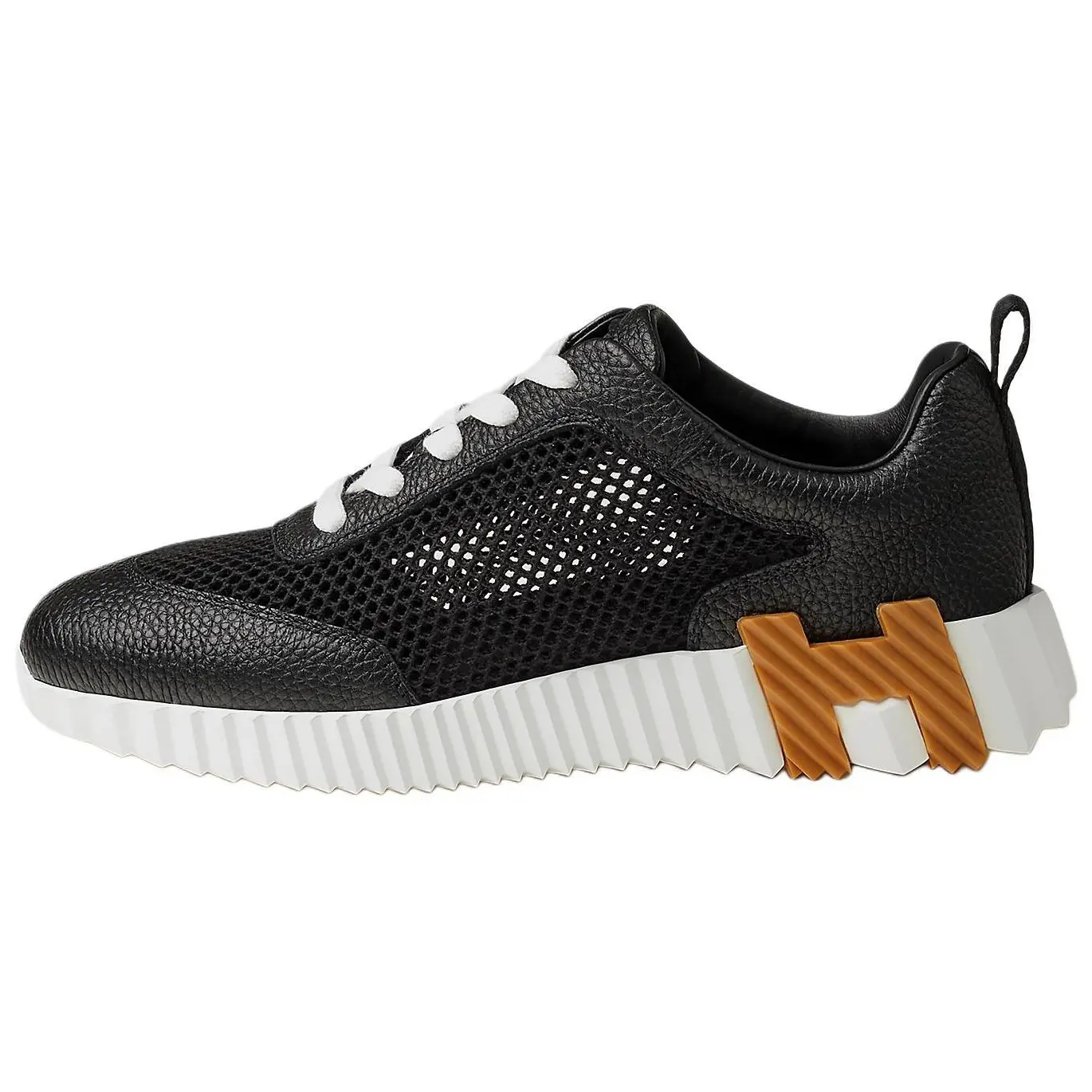 Hermes Bouncing Calfskin Knit Low-Top Lace-Up Casual Shoes for Women with 4cm Heel Trending Shoes, House White Official Shoes to Get / Maison Mihara
