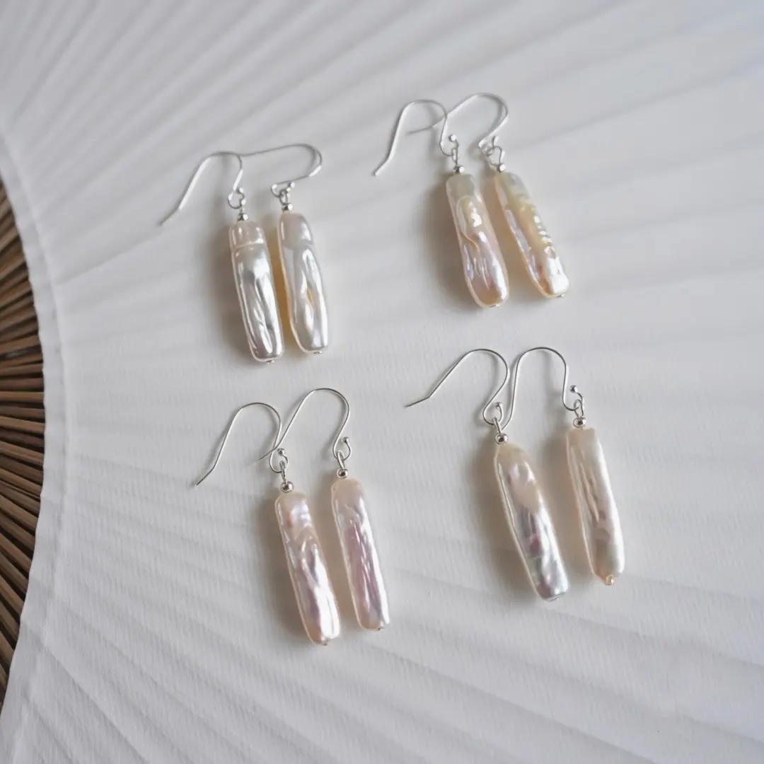 Edgy Baroque Elegance: Fresh water Pearl & Solid Silver Statement Earrings