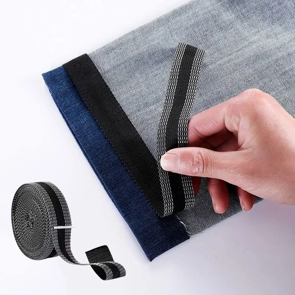 Iron-on Self-Adhesive Hem Fabric Tape 5M Length for Trousers Pants Jeans Edge Shorten Modify DIY Sewing Accessories