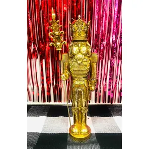 Gold Resin Nutcracker 15.5"
