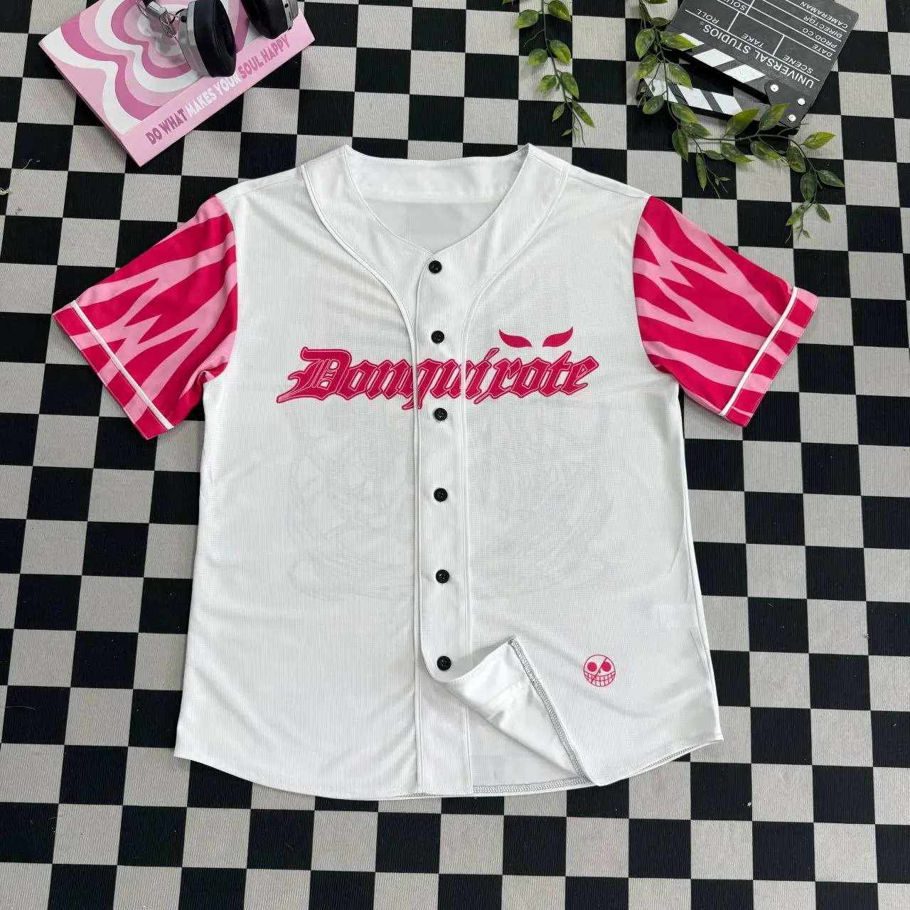 Doflamingo Anime Baseball, Pink Line Art baseball