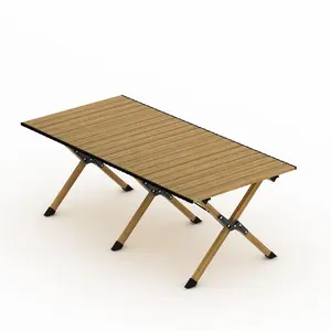 Camping Folding Table, Portable, Aluminum Alloy Construction, Foldable Design, Lightweight, Roll-Up Structure, Includes Storage Bag, Multi-Functional Design, Suitable for Indoor and Outdoor Settings.Available in 35.4-inch or 47.2-inch sizes