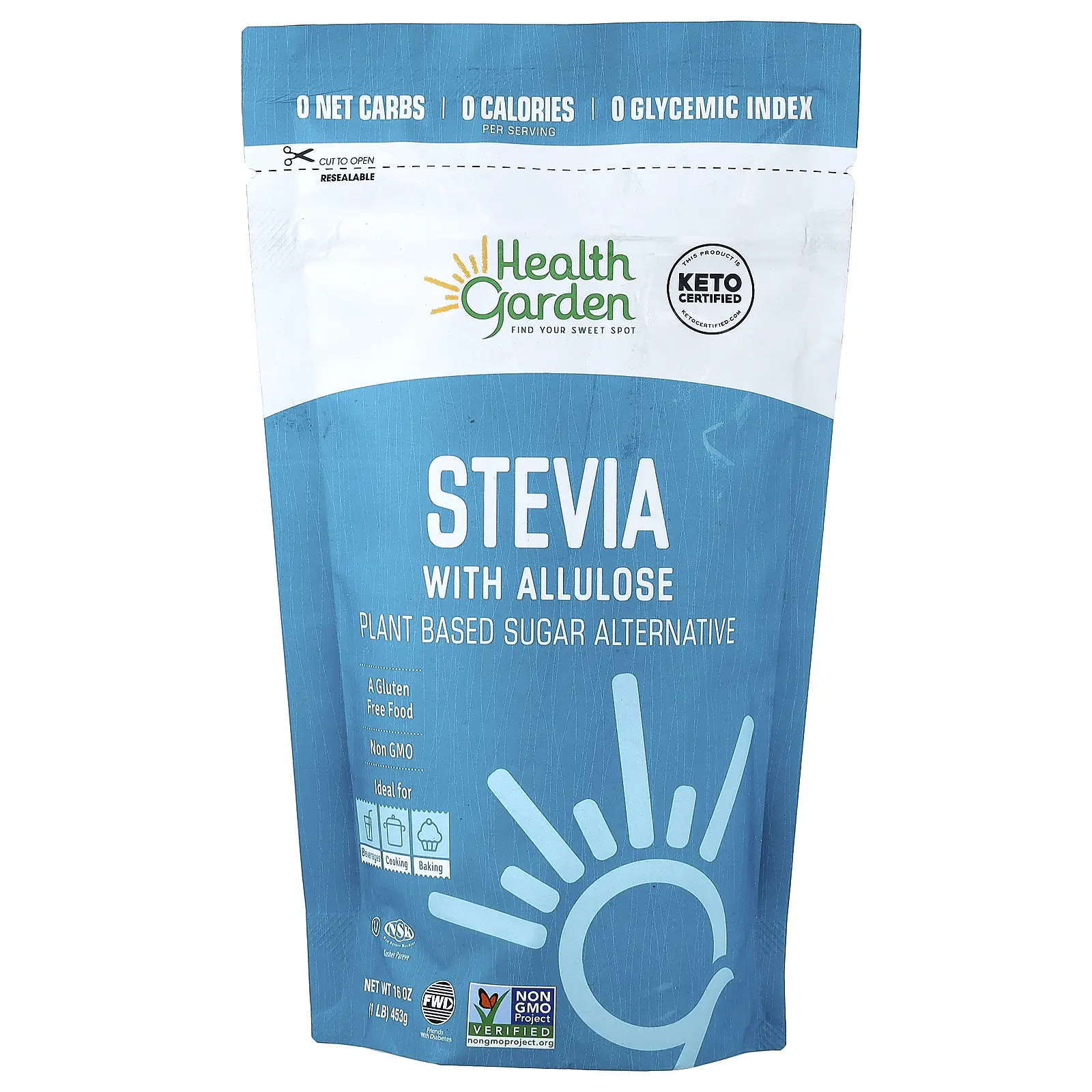 Health Garden Stevia with Allulose, 16 oz (453 g) Health Garden Stevia with Allulose, 16 oz (453 g)