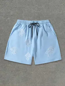 Men's Drawstring Waist Shorts, Regular Fit Casual Comfy Breathable Shorts for Daily Wear, Men's Bottoms for All Seasons