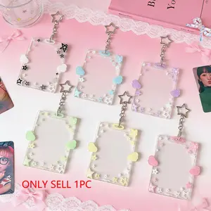 Star Hard Card Case for Students, Three-Inch Instant Photo Protection Cover, Idol Small Card Display Hanging Set, Accessories