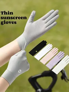 Women's Upf50+ Full Finger Sun Gloves, Outdoor Sports Gloves, UV Protection for Outdoor Activities, Driving & Hiking, Daily Use, Comfortable Fit