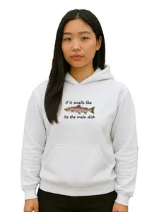 Embroidered If it smells like fish Hoodie or Crewneck Unisex Classic Fit Long Sleeve Adult Sweatshirt for Casual Wear with Bold Design and Premium Embroidery