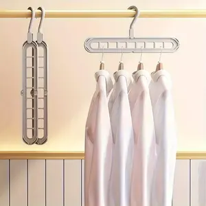 3 sets of nine hole hooks, wardrobe space saver, wardrobe organizing tool, multi piece clothing hanger, bedroom clothing storage accessory, multi-layer space saving clothing hanger, foldable clothing storage hanger, heavy-duty wardrobe hanger