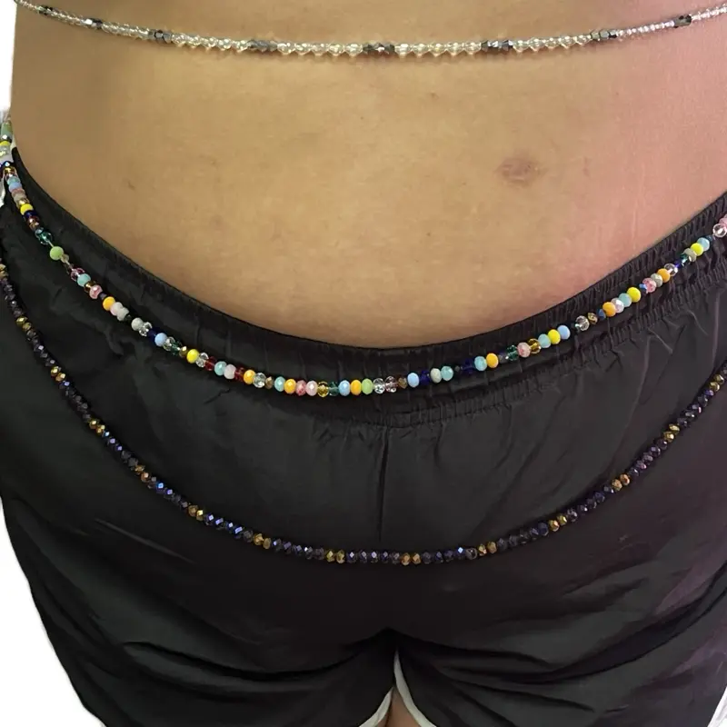 African Waist Beads, Adjustable Handmade Body Jewelry for Women