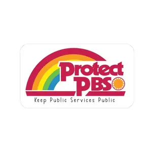 Protect PBS Sticker, Save Public Broadcasting Stickers, Rainbow Sticker, Public Services Awareness, Save NPR