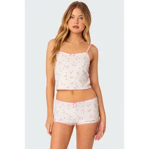 Shelly Pointelle Printed Tank Top Shelly Pointelle Printed Tank Top