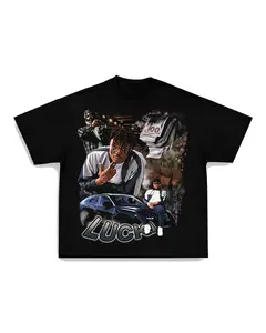 LUCKI TEE Print Short Sleeve Graphic Unisex T-Shirt