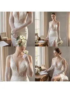 New long mesh gloves wedding dress European and American Halloween wedding lace gloves for women