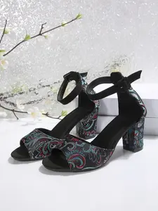 Vintage Fish Mouth High Heel Sandals for Women, High Heeled Sandals, PU Leather Ballroom Latin Dance Shoes, Versatile Wedding Footwear, Casual Solid Pattern