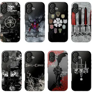 Black Clover Phone Case | Asta Black Bulls Anime Protective Cover, Compatible with iPhone 11-17 Pro Max/Plus and Samsung Galaxy S23-25