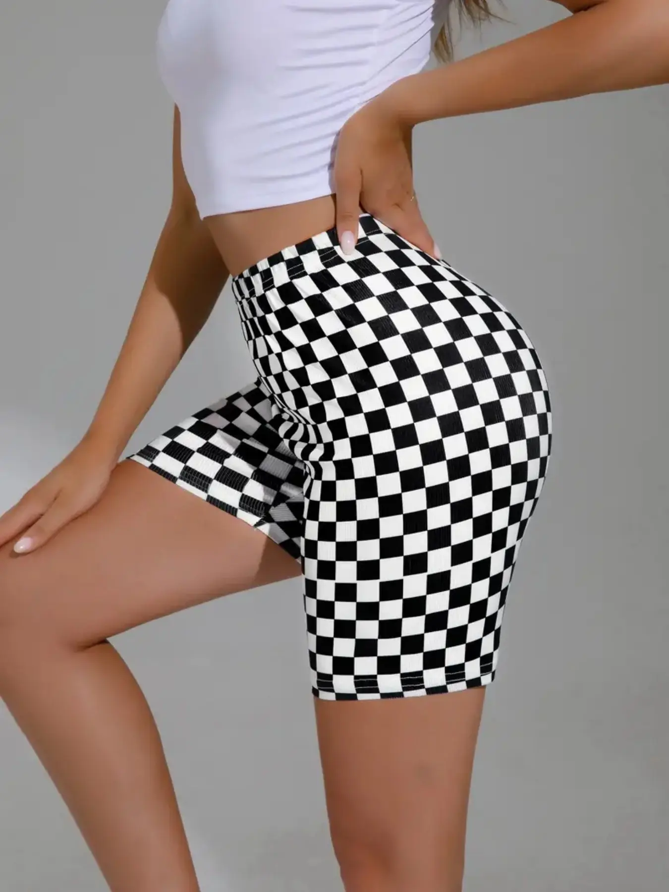 Fashionable Comfortable Women's Summer Casual Running and Fitness High Waisted Shorts, No Pockets, Ideal for Outdoor Activities, Lightweight Design