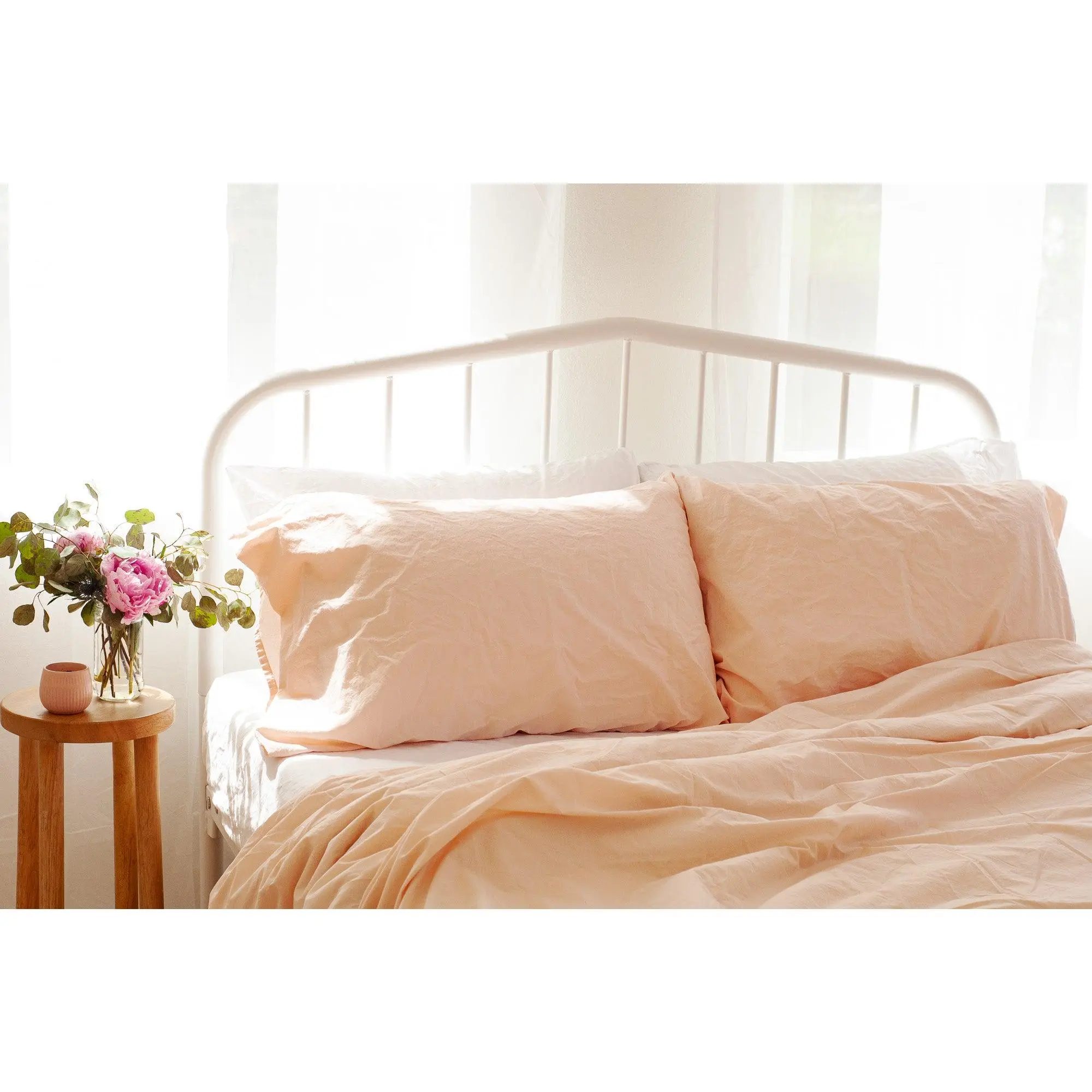 Crinkle Percale Organic Cotton Sheet Set + Pillowcases Crinkle Percale Organic Cotton Sheet Set + Pillowcases