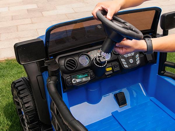 Outfunny 24V 4WD Electric Ride on Car for Kids, 2 Seater Ride on Toy Truck w/Remote, 4x200W Motors, Bluetooth