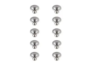 Elegant Decor KB2007-NK-10PK 1.2 in. Dia. Garlande Multipack Mushroom Knob, Brushed Nickel - Pack of 10