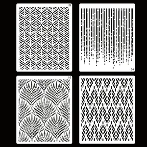4 Pcs Floral Wedding Cake Stencils - Reusable Buttercream Templates for DIY Baking Decor