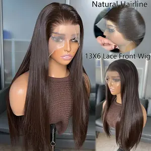 Women's 13x6 Lace Front Wig, Handmade Hand-Tied Natural Hairline, Soft Heat-Resistant Synthetic Fiber, Easy-Wear Full-Cover Hairpiece hair