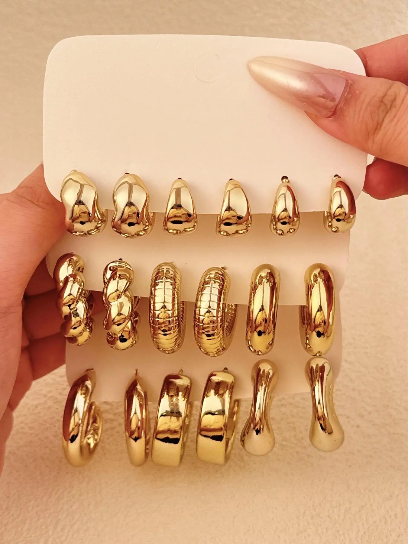 Women's Elegant Twist Design Hoop Earrings, Trendy Exquisite Textured Metal Design Hoop Earrings, Chic Gorgeous Jewelry As Gift for Girlfriend