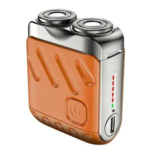 Electric Razor, Pocket Size Rechargeable Razor with LED Display, Waterproof Dual Blade, Ideal for Travel, Camping, Personal Care, Cool Gift, USB Rechargeable Shaver
