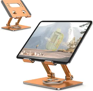 GEEbarEK Cellphone Stand Tablet Stand for iPad Holder, Adjustable Tablet Holder for Desk, Foldable Portable Monitor Stand Compatible with 4-16" Tablets Such as Kindle, Switch, iPad Pro/Air/Mini