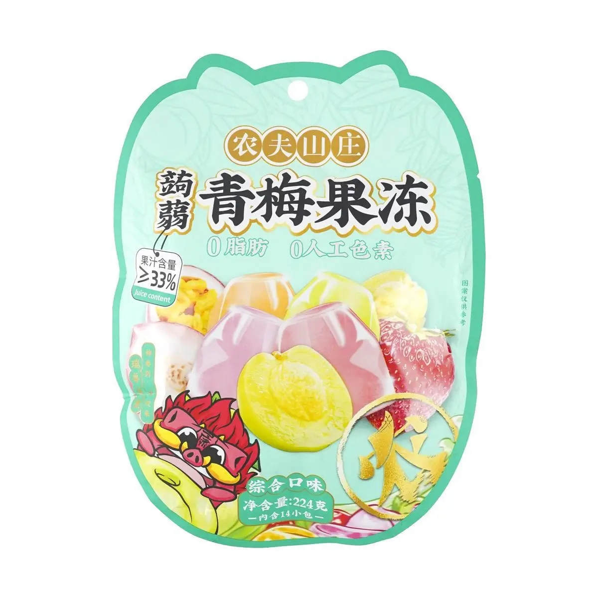 FARMER'S GRANGE Konjac Jelly Assorted Flavors 224g - Zero Fat, High Fruit Juice Content (33%+) - Healthy Snack, Fruit Jelly Cups, Diet Friendly