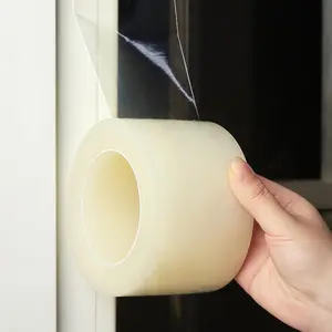 Transparent Door and Window Weather Stripping Tape, Clear Window Draft Isolation Sealing Film Tape for Door Draft Stopper Adhesive Tape, No  (3 Inch x 33 Yards)