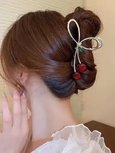 Cherry Decor Hair Claw, Hair Clips, Fashionable Hair Accessories for Women & Girls, Casual Versatile Hair Accessories for Daily Wear