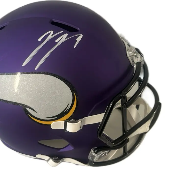 SIGNED J.J. McCarthy Vikings Helmet (Beckett COA)