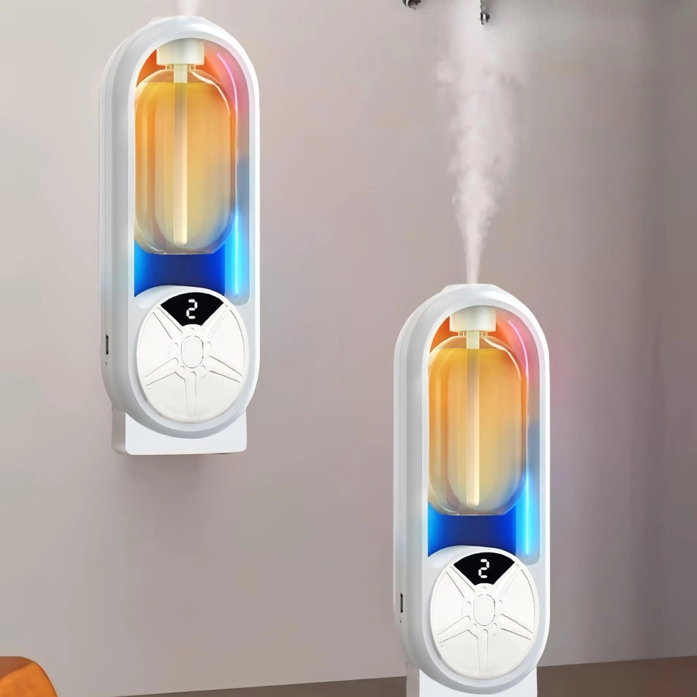 Smart Air Humidifier, Digital Display Aromatherapy Machine, Air Freshener Machine, Suitable for Bedroom, Room, Office, Bathroom and Toilet