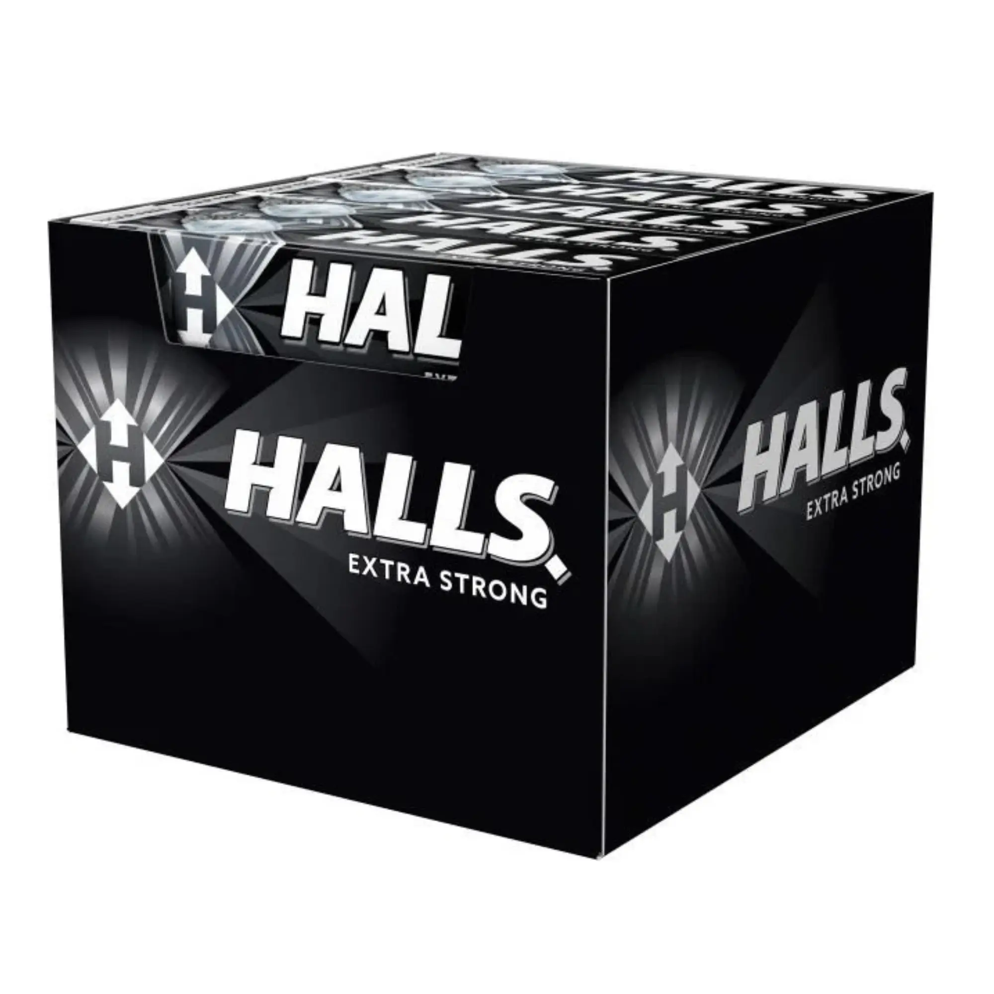 HALLS Extra Strong Mint Flavor Pastilles Candies Full Box - 20 Packs, Contains Mints, 33g/1.16oz Each